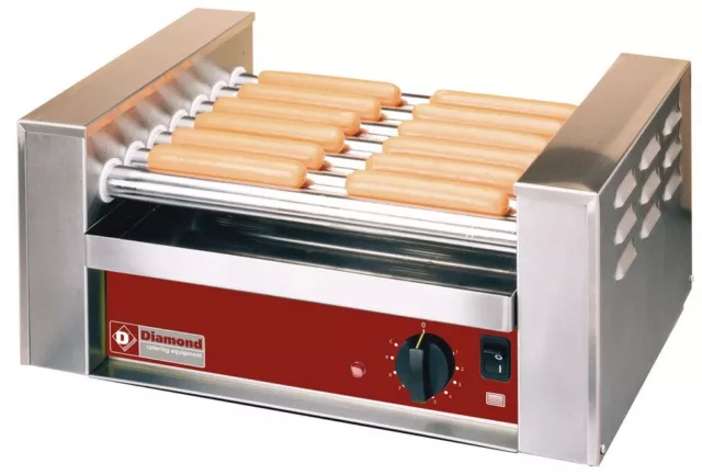 Elektro Hot Dog Grill Würstchen Grill mit 7 Rollen ca. 90 Hot Dogs / h Gastlando