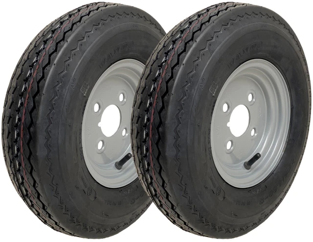 4.80/4.00-8 Remorque Roues 6ply Haute Vitesse Route Légal 345kgs 4 " Pcd ( Set
