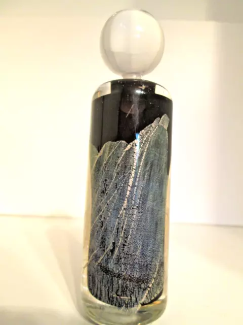 British Studio/Art Glass 'Silver Leaf Mountain' Scent Bottle Ed & Margaret Burke