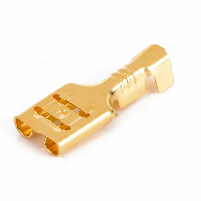 6.3mm Non Insulated Spade Electrical Wire Crimp Connector Terminal Female 3