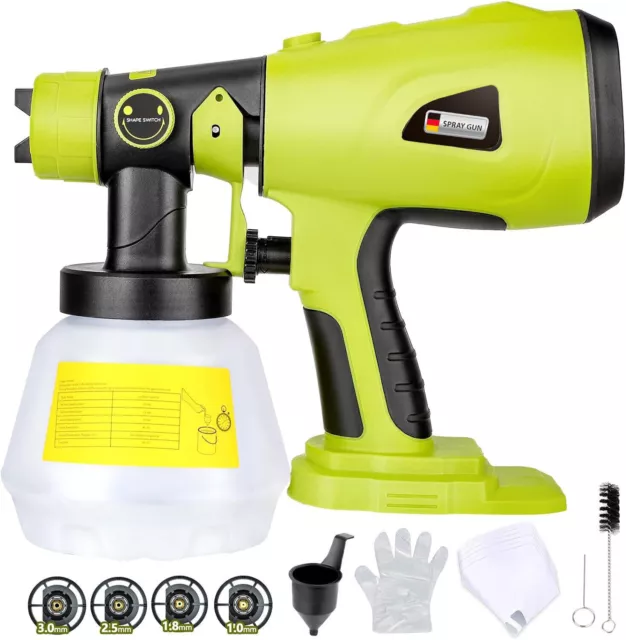 Cordless Electric Spray Gun House Paint Sprayer Auto Airbrush kit for Ryobi 18V 2