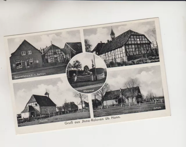 Gruss Aus Ihme-Roloven Mehrbild Geschäftshaus Schule Ca 1950 Ronnenberg