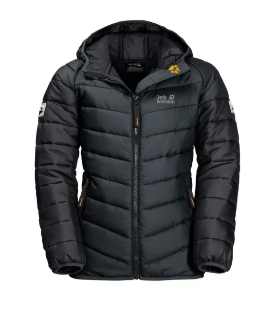 Jack Wolfskin Juniors Zenon Jacket Coat - Phantom Black - Age 9-10. rrp £85.