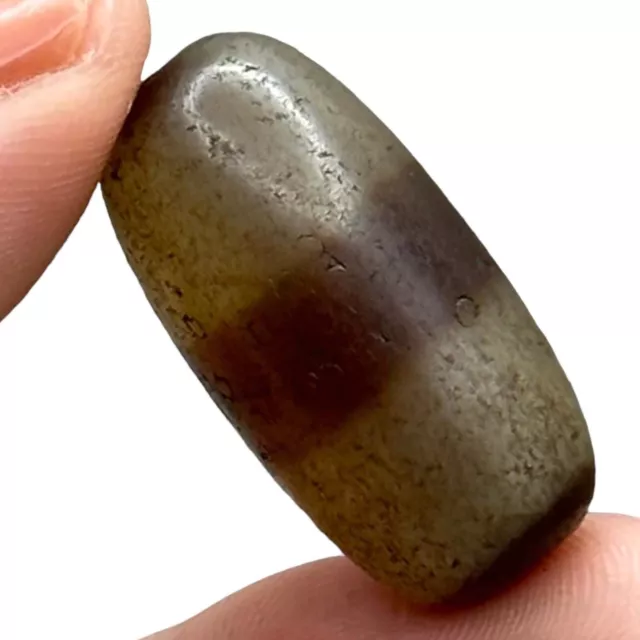 Very old rare ancient Tibetan Himalayan agate striped talisman bead