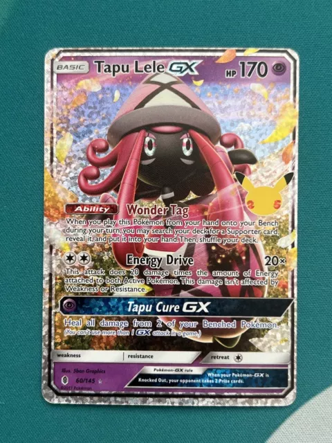 Tapu Lele GX - 60/145 - Ultra Rare - Celebrations Classic - Pokemon Card NM