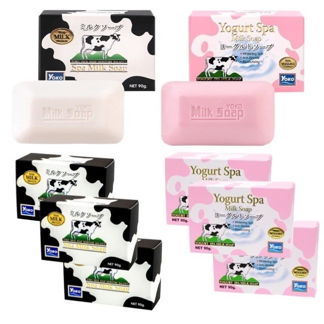MIX6 YOGUR YOKO Spa + baño de leche blanqueador facial jabón lavado corporal