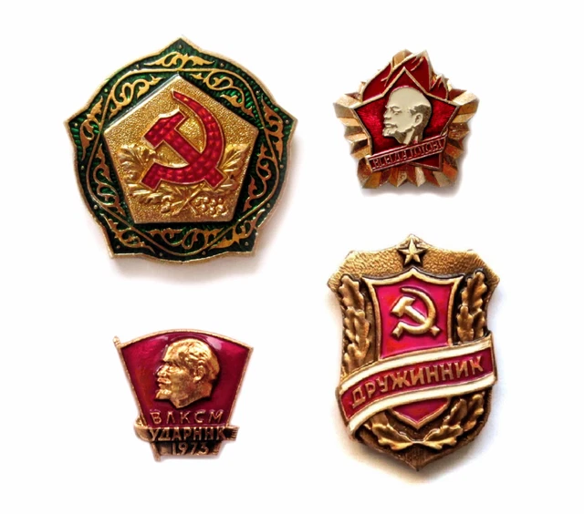 Pin/Shock-Worker Of Communist Labor Badge [Made In Russia - Foto 5