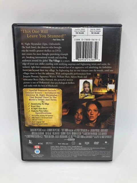 LOT: 3 DVD Films by M. Night Shyamalan – The Sixth Sense, Signs, The ...
