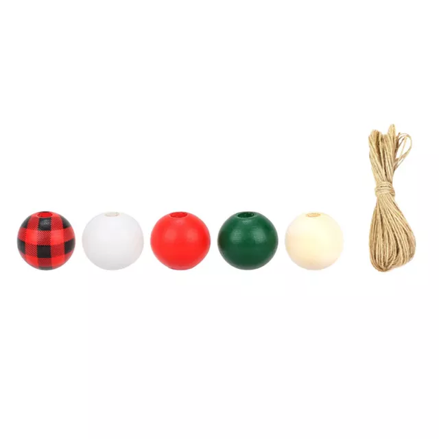 200 Stück/Set gefärbte Perlen, dekorative Mehrzweckgirlande, Holzperlen,