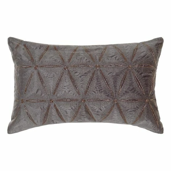 Coussin DKD Home Decor Gris Rose Velours Polyester (50 x 30 cm)