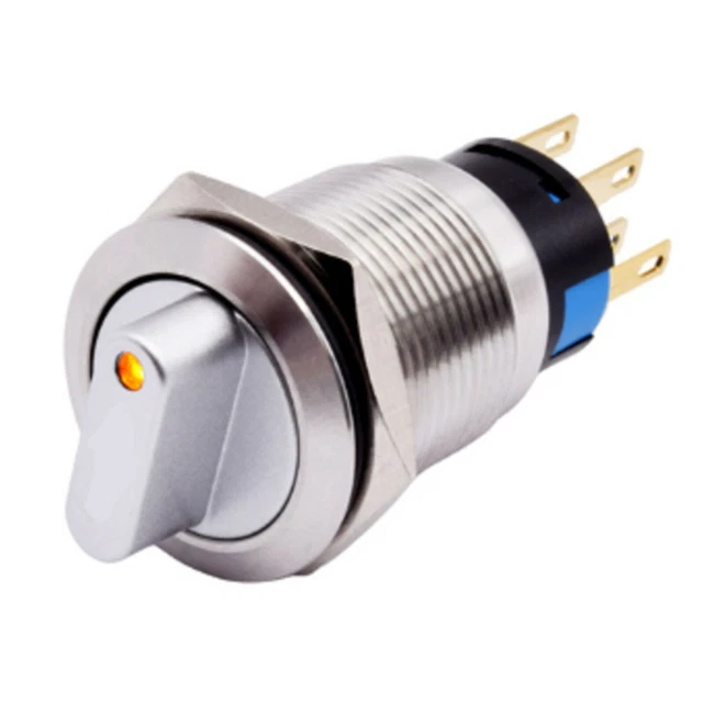 Interruttore rotante contatti alta qualità 19 mm 3 posizioni 2NO 2NC 110220V ONOff IP66