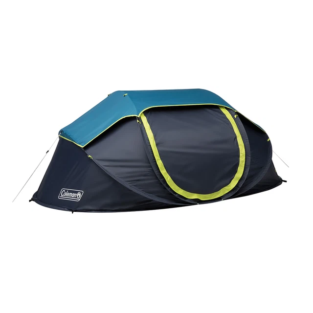Coleman Pop-Up 4-Person Camp Tent with Dark Room Technology Easy To Store Carry