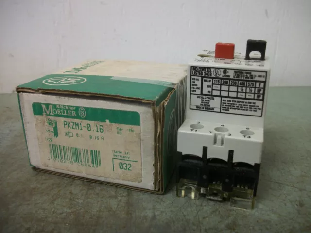 Klockner-Moeller Manual Motor Starter Pkzm1-0.16 0.1-0.16Amp Nib