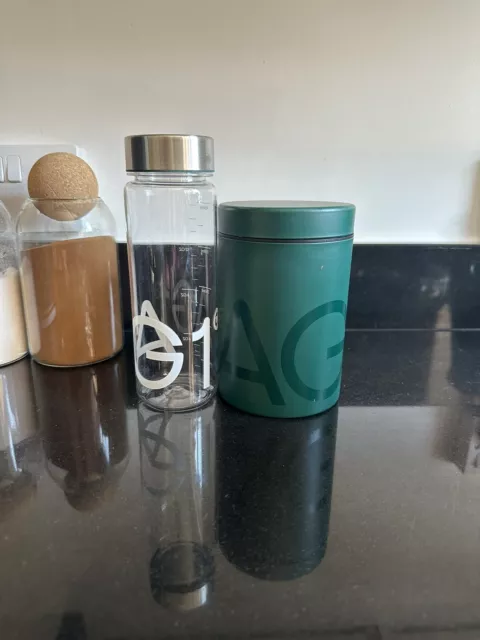 AG1 Athletic Greens brandneu Metallkanister und BPA-freie Wasserflasche