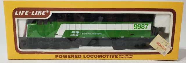 Life Like Vintage F-40 Ho Burlington Northern Diesel Locomotive #9987  8245