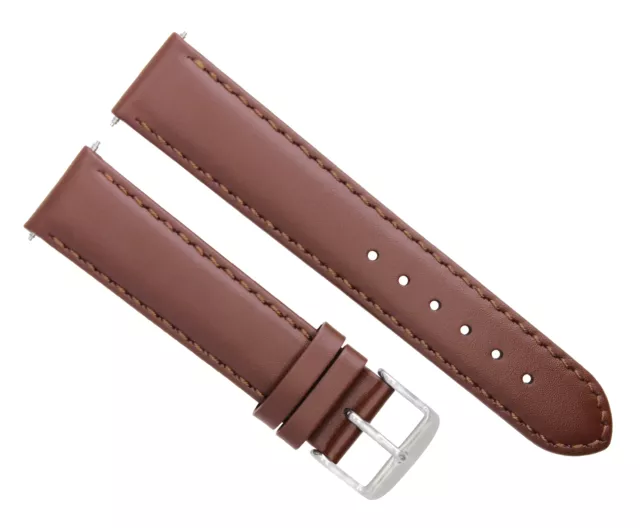 18-19-20-22-24Mm Genuine Leather Band Strap Smooth For Baume Mercier D/Brown #4