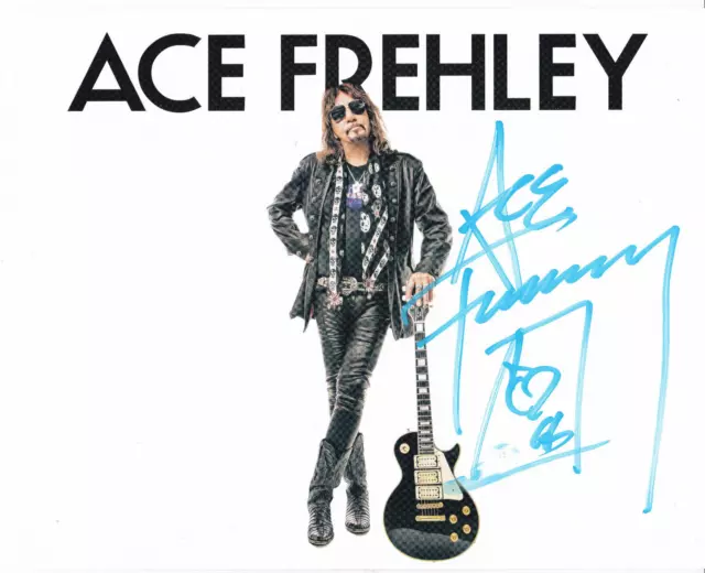 Kiss Ace Frehley Signed Photo Very Rare 8 X 10 Frehley's Comet 2019 Tour