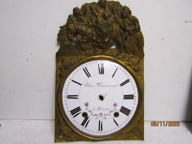 Ancien cadran pendule comtoise - Le Grenier de Lisette