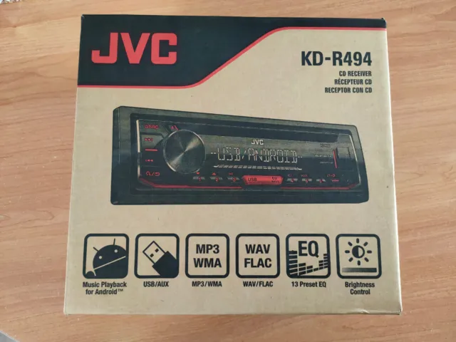 Jvc-Kd- R 494 - Autoradio  Cd Bluetooth MP3 AUX USB camping-car, fourgon...