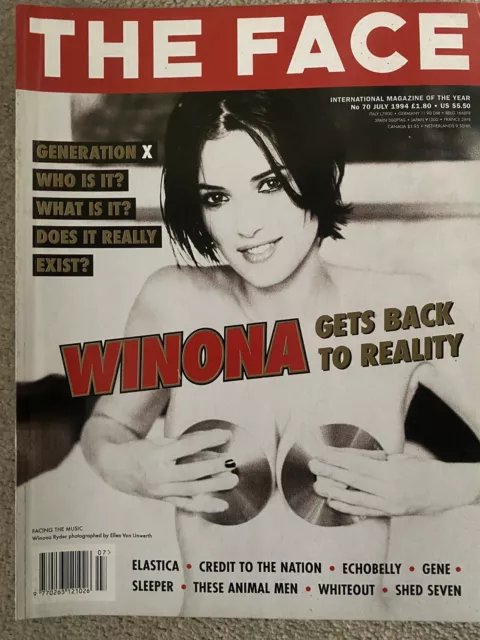 The Face Magazine, July 94, Winona Ryder, 90s Britpop Bands, Generation X