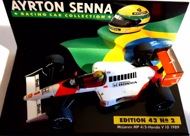 AYRTON SENNA voiture de course EDITION 1:43 N°3 McLaren MP 4/5-8honda v 10 1990