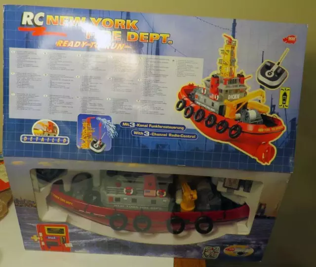 Dickie Spielzeug New York Fire Dept Radio Control Rc Boat Mib Nrfb