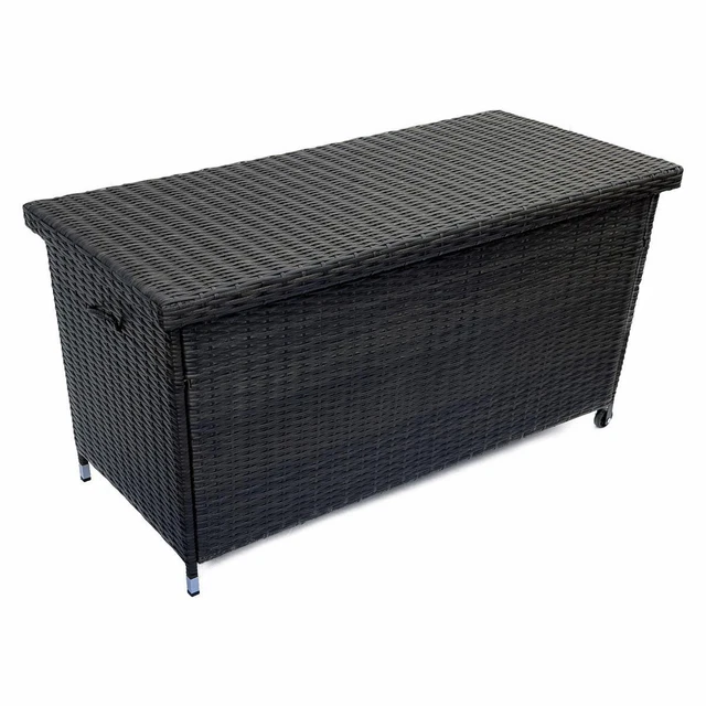 51 Gallonen Harz Deck Box Outdoor Aufbewahrungsbox - Wasserdicht, 150 Liter, Braun