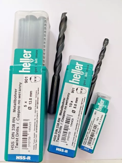 Metal drill bits Heller HSS-R professional German quality various sizes 5 X 10X
