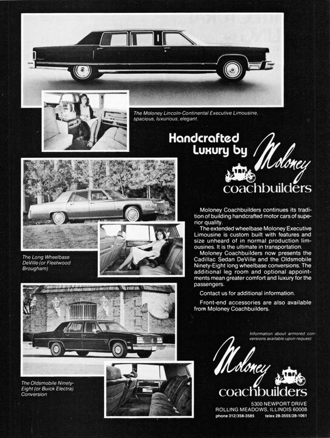1977 Moloney Coachbuilders Lincoln-Continental Limo retro photo print ad ads6