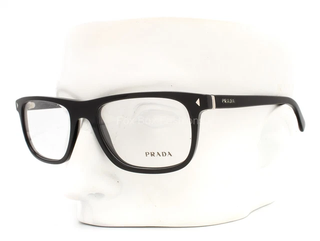 Prada VPR 03R 1AB-1O1 Eyeglasses Glasses Polished Black 53-18-145 w/case