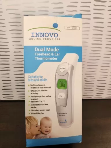 Innovo INV-EF100 Forehead & Ear Thermometer, Dual Mode - CE and FDA Cleared