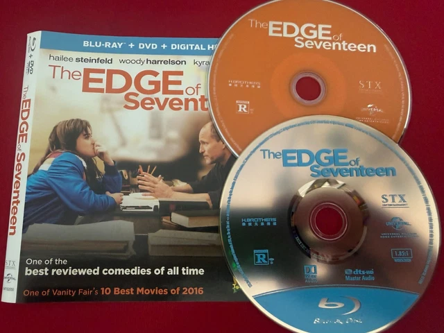 THE EDGE OF Seventeen Blu-ray & DVD 2 disc & artwork only no case