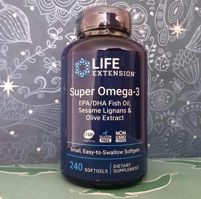 LIFE EXTENSION SUPER Omega-3 Epa/Dha Fish Oil Sesame Lignans Olive ...