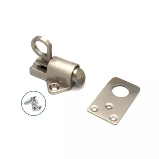 Acciaio Inox Door Lock Molla Bullone Blocco Lunga Durata Semplice Metallo