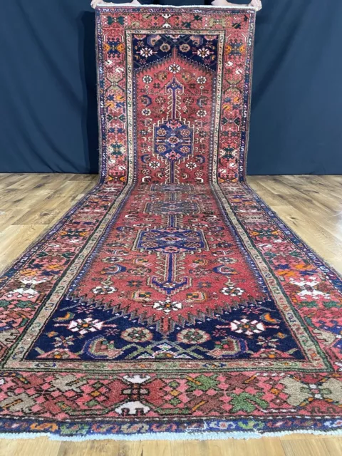 Schöner Perser Orientteppich Malayer Meschkin Läufer Handgeknüpft Rug 300x100cm