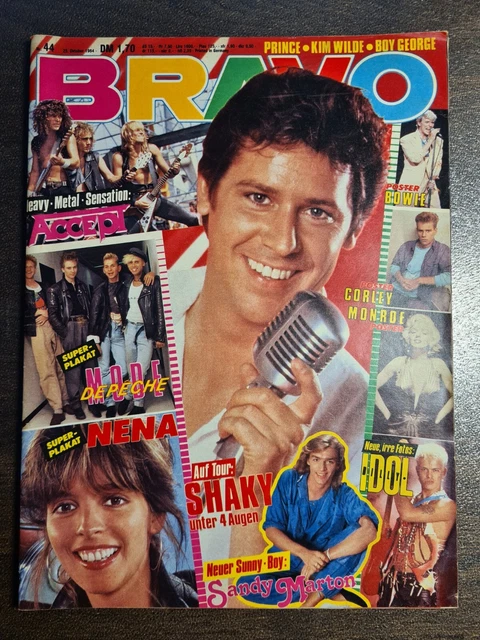 BRAVO 44/1984 Heft Komplett - Billy Idol, Nena, Shakin' Stevens, Prince - Top!