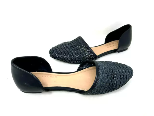 LC Lauren Conrad Women's Calcite Slip On Woven Flats Black Size:10 170DE