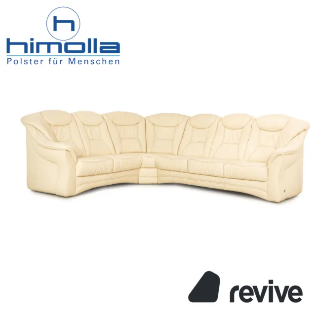 Himolla Leather Corner Sofa Cream Manual Function Sofa Couch