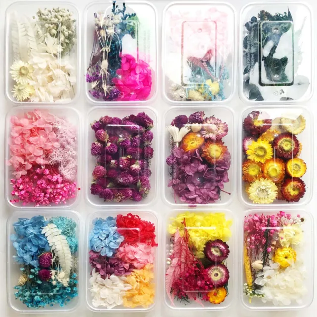 1 Box Mixed Dried Flowers Candle Epoxy Resin Jewelry Making Floral Art Craft DIY