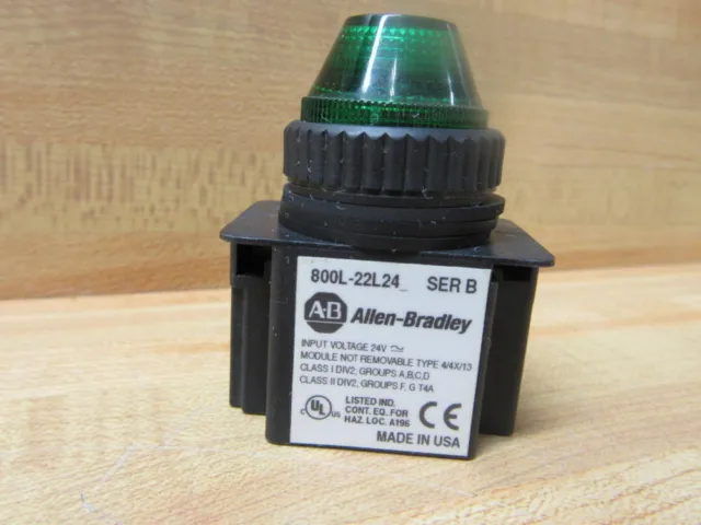 Allen Bradley 800L-22L24G LED Indicator Lamp 800L22L24G