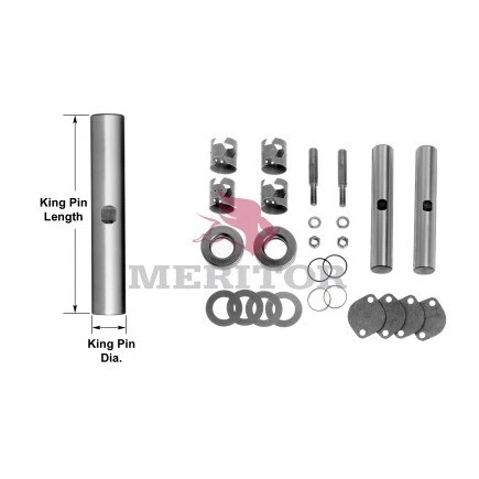 Meritor R200052 Steering King Pin Kit   With Bronze Ream Bushing