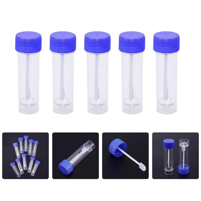 50 piezas de muestra recipiente de almacenamiento de vial vaso botellas vaso de orina muestra