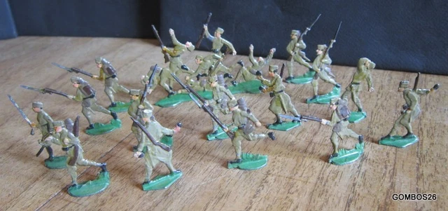 Plats d'étain - Zinnfiguren - Flat Tin : 18 soldats Louis XIV