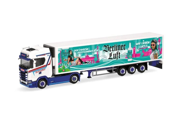 Scania CR 20 HD camion + remorque frigorifique Müller - Herpa - Scale 1/87 Ho