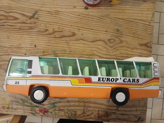 jouet en tôle mini bus Joustra 28.5 cm dans son jus rare