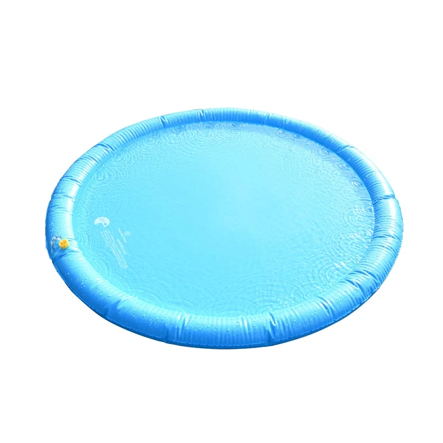 Furry Best Friends Round Pet Pool With Sprinkler Blue