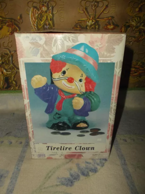 Ancienne Tirelire En Terre Cuite -  Clown   - En Très Bon État