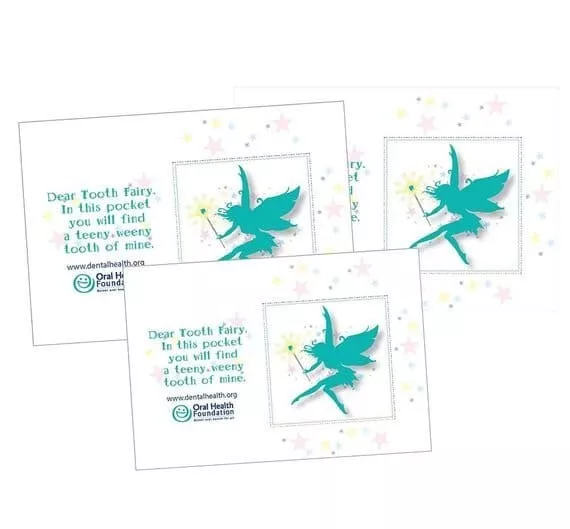 Kids Tooth Fairy Collection  envelope - with message x 1 small envelope