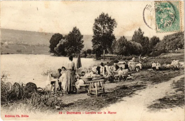 CPA AK DORMANS - washhouses on the MARNE (364873)