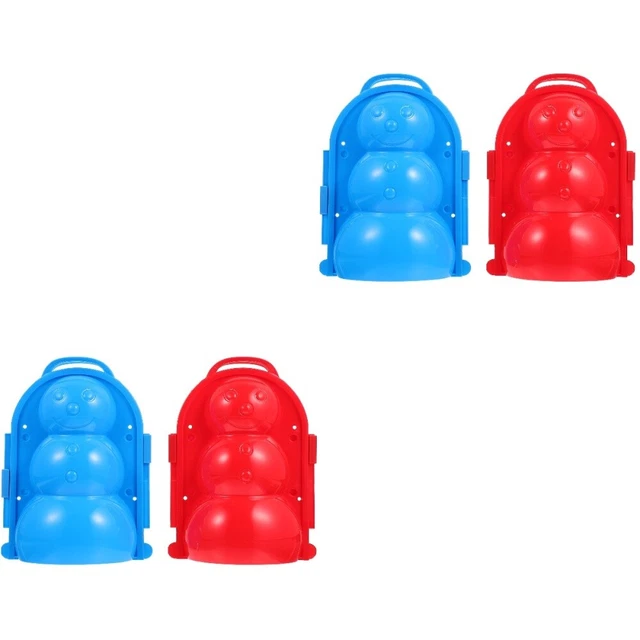 4 piezas muñeco de nieve al aire libre clip bola de nieve combate forma plástico muñeco de nieve molde